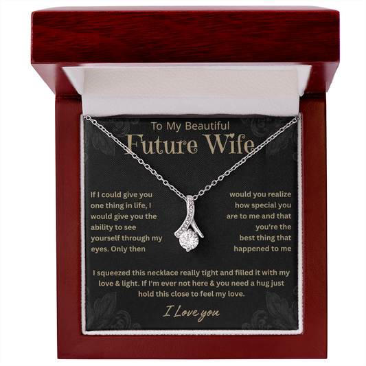 To My Fiance Necklace, Bride to be Gift, Jewelry for Fiancee