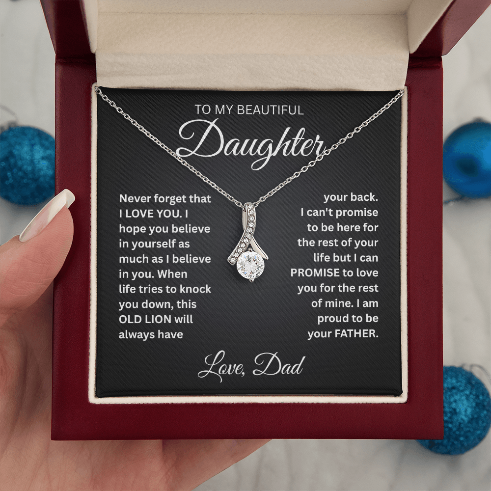 To My Daughter - Never Forget That I Love You - Alluring Beauty Necklace