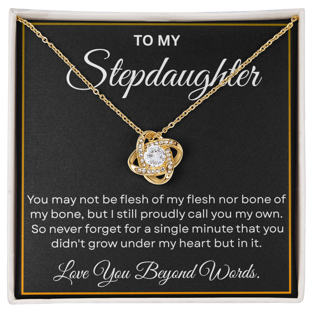 To My Stepdaughter | Always Keep Me in Your Heart | Love Knot Necklace