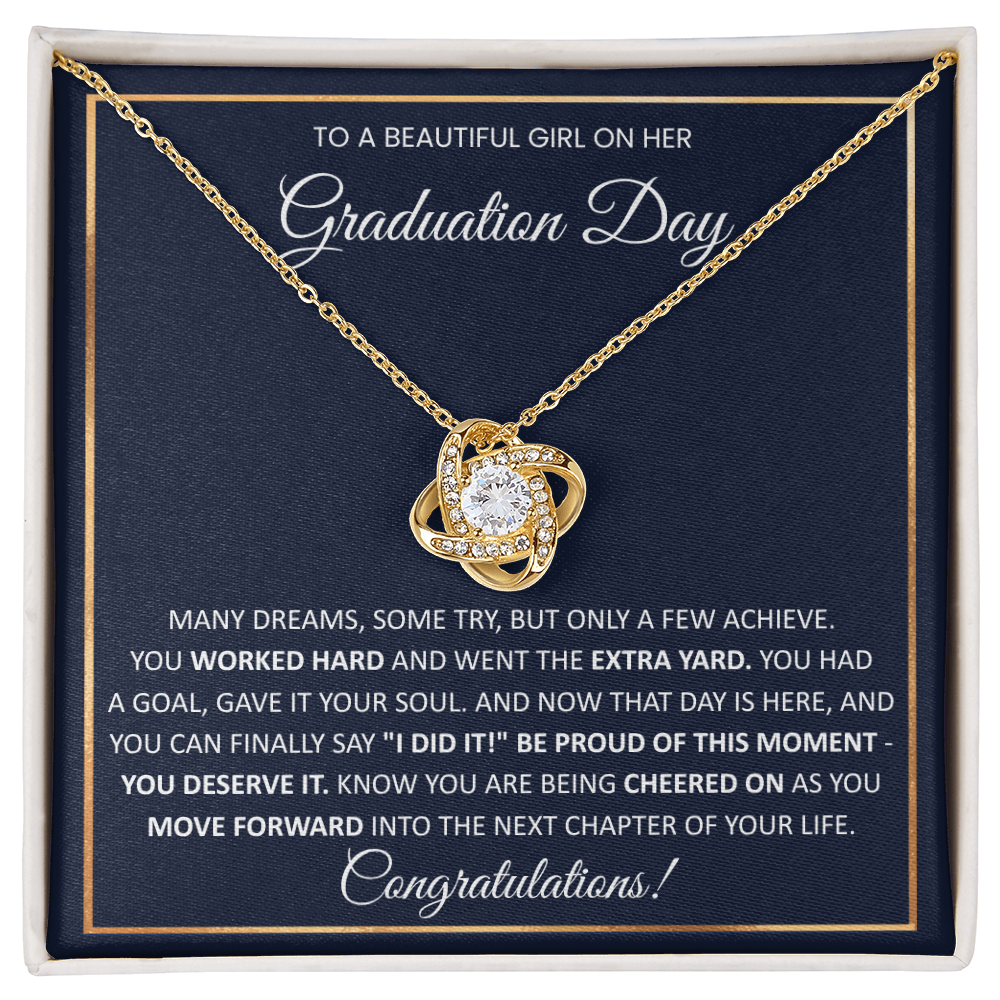 To A Beautiful Girl On Her Graduation Day - Love Knot Necklace