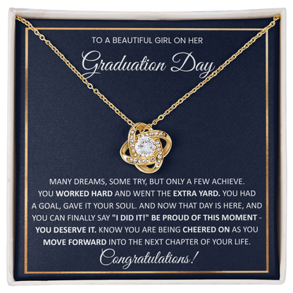To A Beautiful Girl On Her Graduation Day - Love Knot Necklace