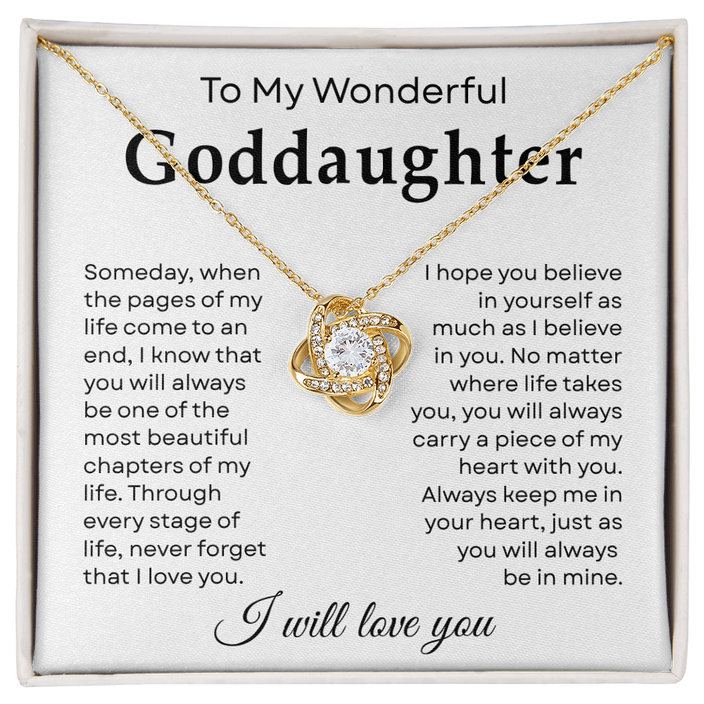 To My Goddaughter Necklace From Godmother