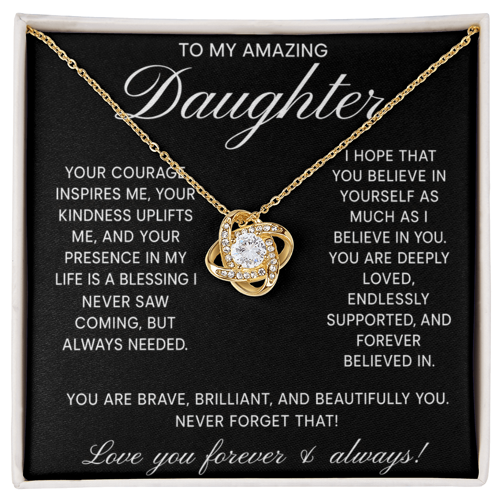 To My Daughter Necklace, Meaningful Gift from Mom or Dad