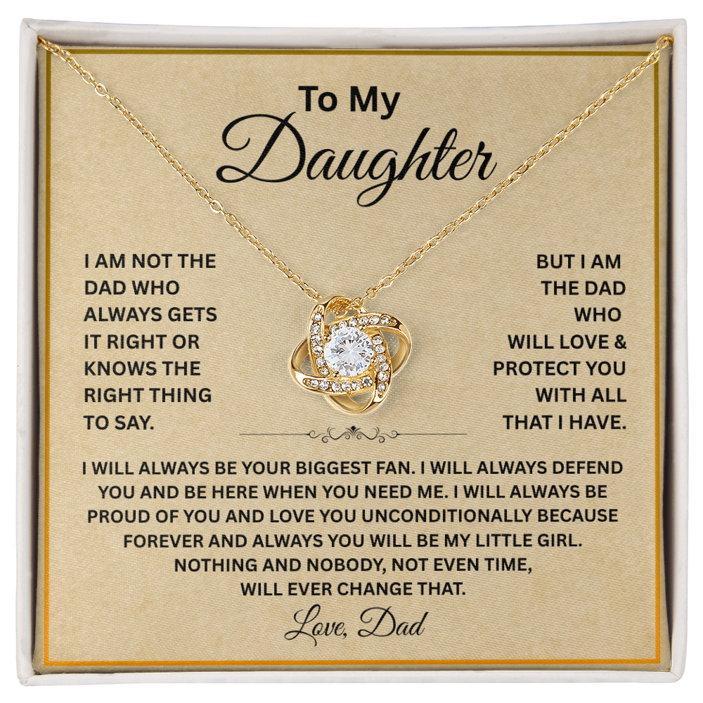 To My Amazing Daughter - the Most Beautiful Chapters of My Life - Love Knot Necklace
