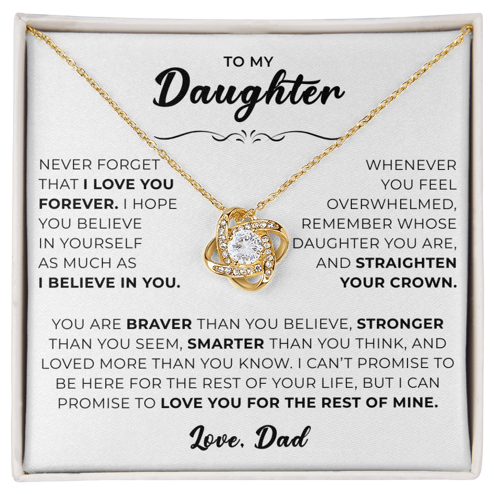 To My Beautiful Daughter Necklace From Mommy, Perfect for Mother's Day