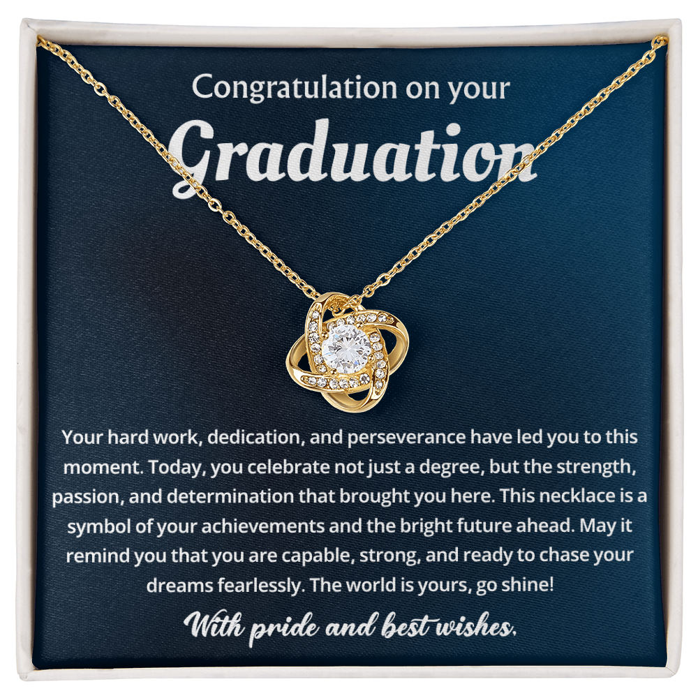 Congratulation On Your Graduation, Love Knot Necklace