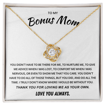 Necklace Gift for Bonus Mom From Stepson or Stepdaughter, Mother's Day Jewelry