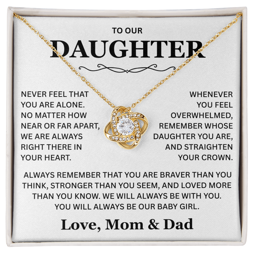 Gift for Daughter from Parents, To Our Daughter Necklace