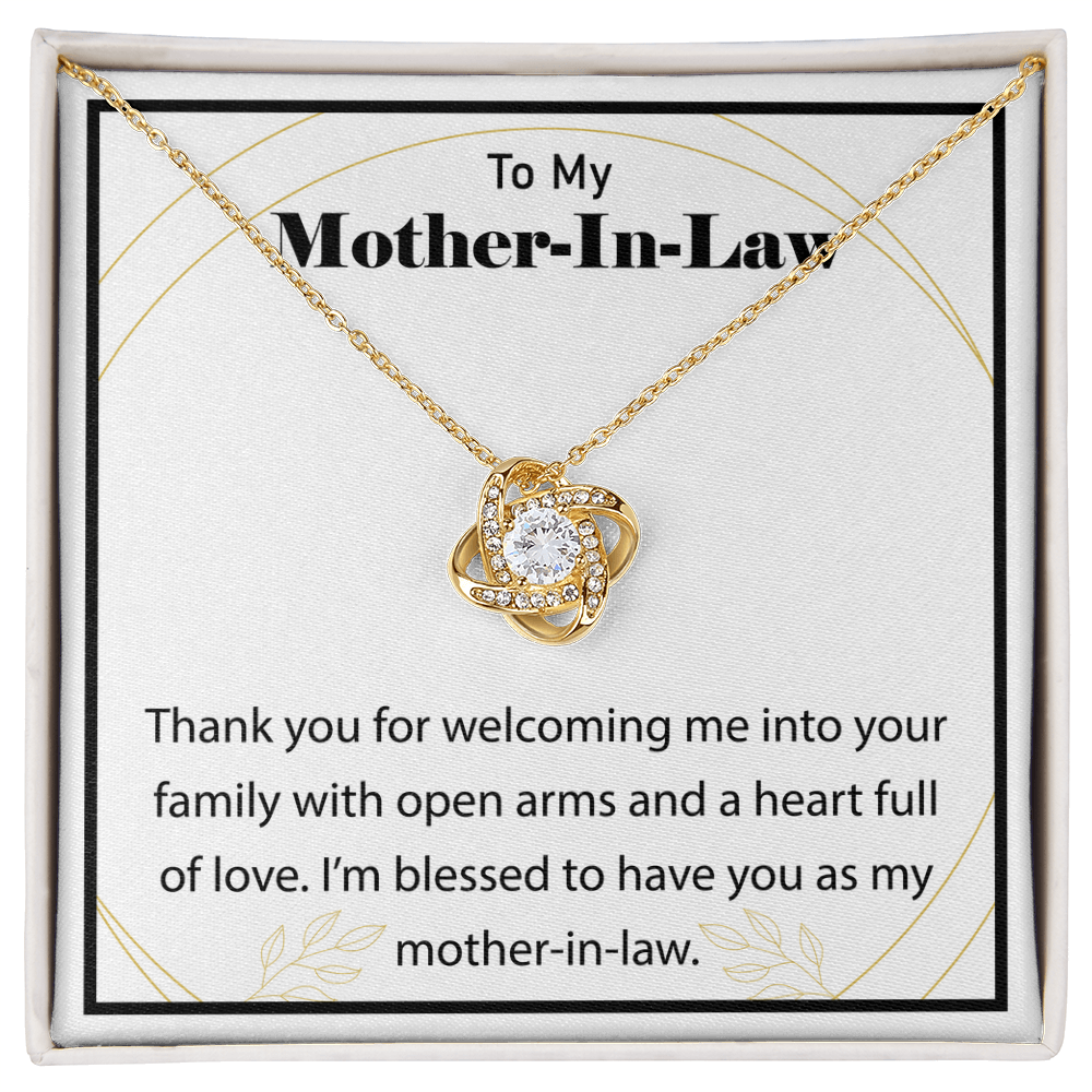 To My Mother-in-Law Necklace - Meaningful Gift for Mother of the Groom/Bride