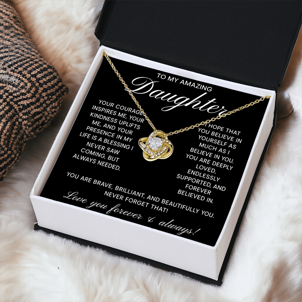 To My Daughter Necklace, Meaningful Gift from Mom or Dad