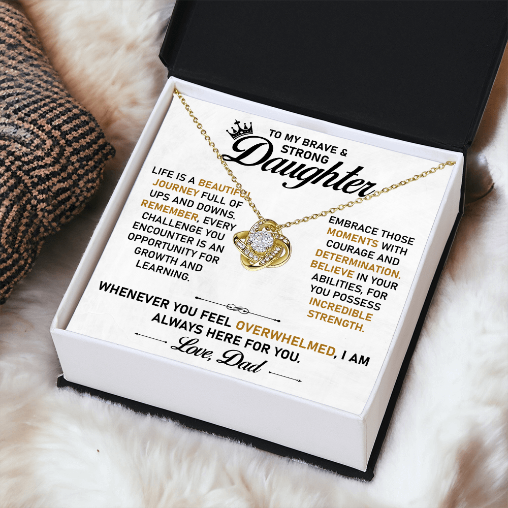 To My Daughter | Never Forget That You Are Loved Beyond Words | Meaningful Jewelry Gift