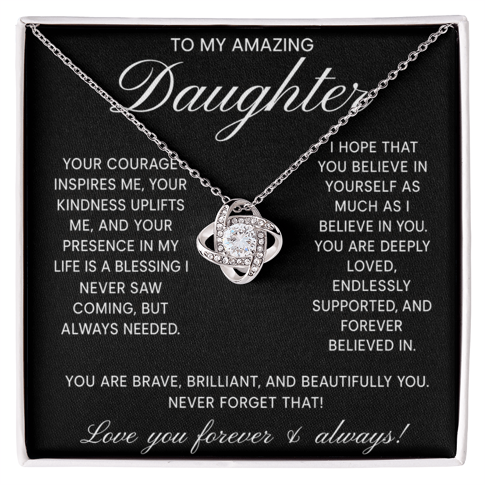 To My Daughter Necklace, Meaningful Gift from Mom or Dad