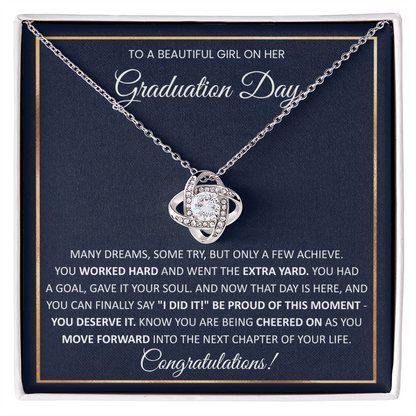 To A Beautiful Girl On Her Graduation Day - Love Knot Necklace