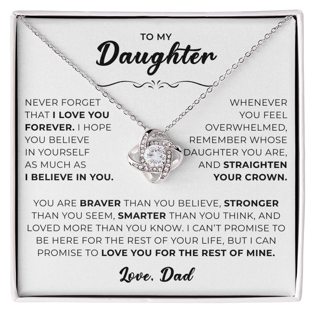 To My Beautiful Daughter Necklace From Mommy, Perfect for Mother's Day