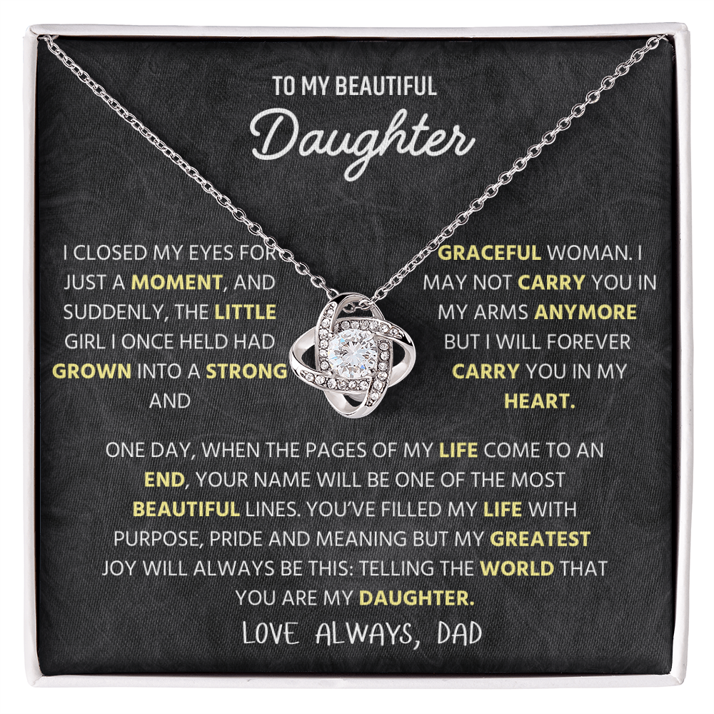 To My Beautiful Daughter – A Heartfelt Jewelry Gift from Mommy, Perfect for Christmas