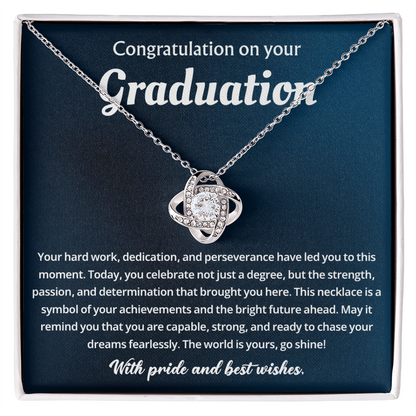 Congratulation On Your Graduation, Love Knot Necklace