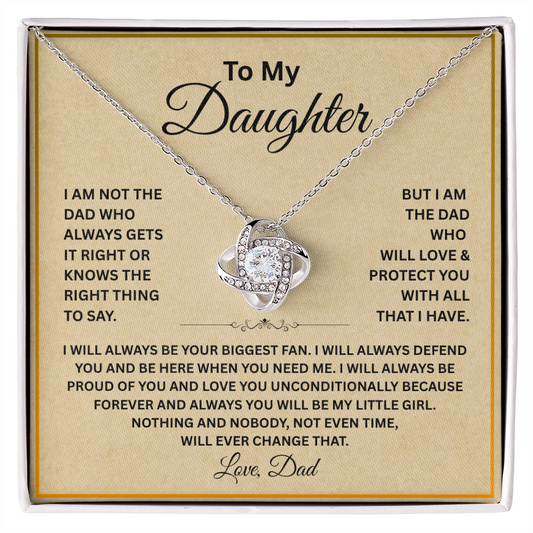 To My Amazing Daughter - the Most Beautiful Chapters of My Life - Love Knot Necklace