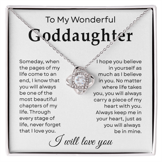 To My Goddaughter Necklace From Godmother