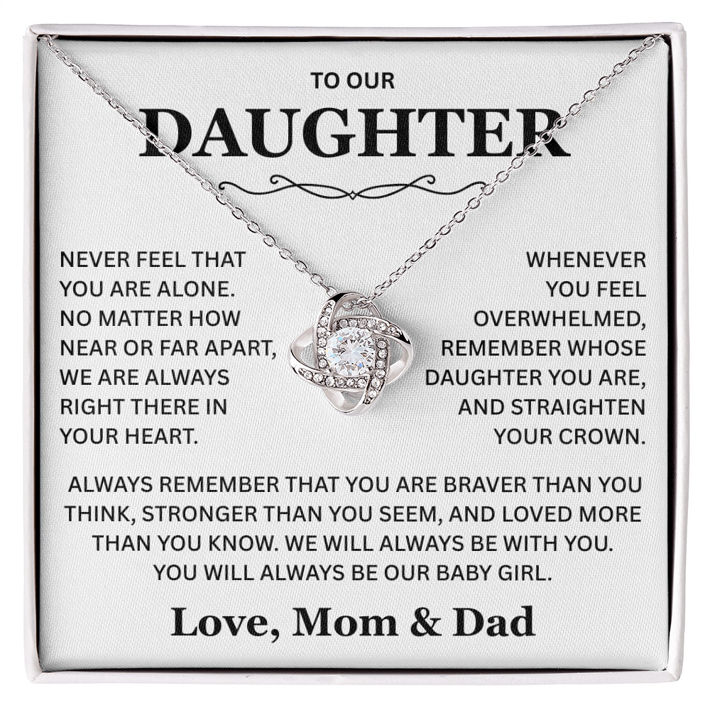 Gift for Daughter from Parents, To Our Daughter Necklace