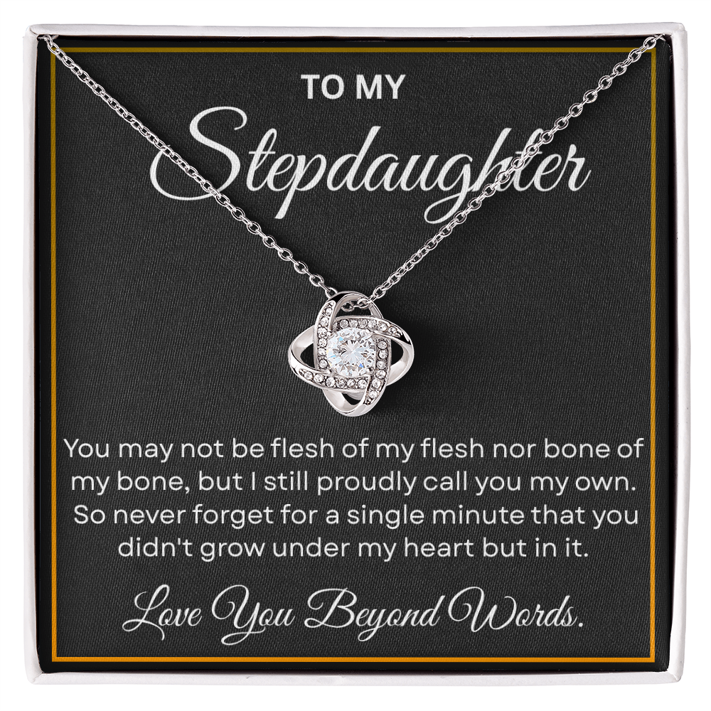 To My Stepdaughter | Always Keep Me in Your Heart | Love Knot Necklace
