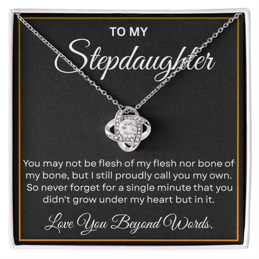 To My Stepdaughter | Always Keep Me in Your Heart | Love Knot Necklace