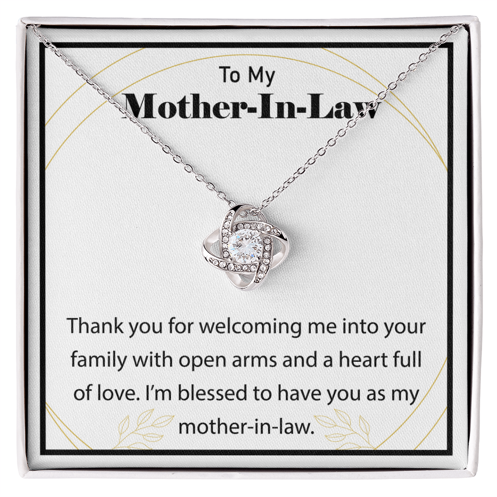 To My Mother-in-Law Necklace - Meaningful Gift for Mother of the Groom/Bride