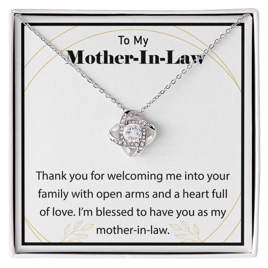 To My Mother-in-Law Necklace - Meaningful Gift for Mother of the Groom/Bride