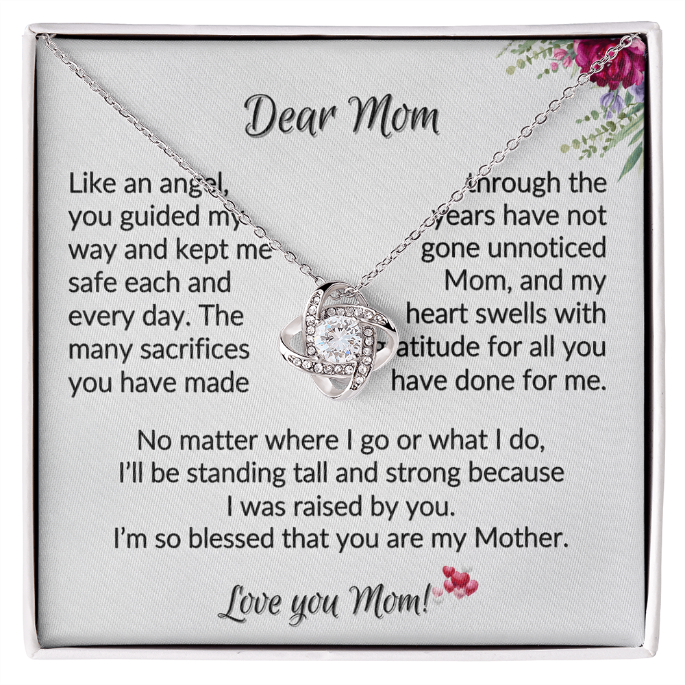 To My Mom I Know It's Not Easy for a Woman to Raise a Man - Necklace