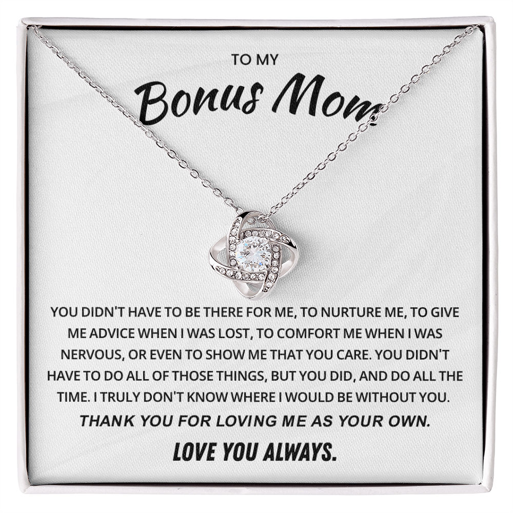 Necklace Gift for Bonus Mom From Stepson or Stepdaughter, Mother's Day Jewelry