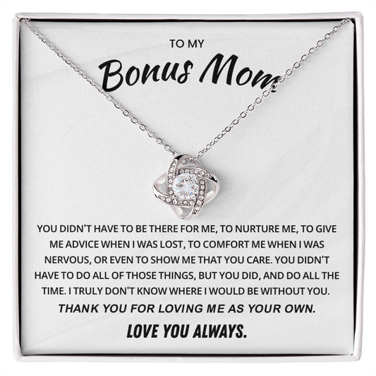 Necklace Gift for Bonus Mom From Stepson or Stepdaughter, Mother's Day Jewelry