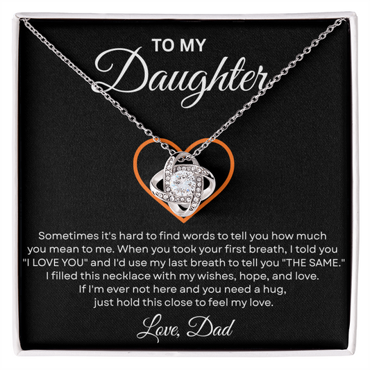 To My Daughter From Mom & Dad – Meaningful Christmas Jewelry Gift with Gift Box