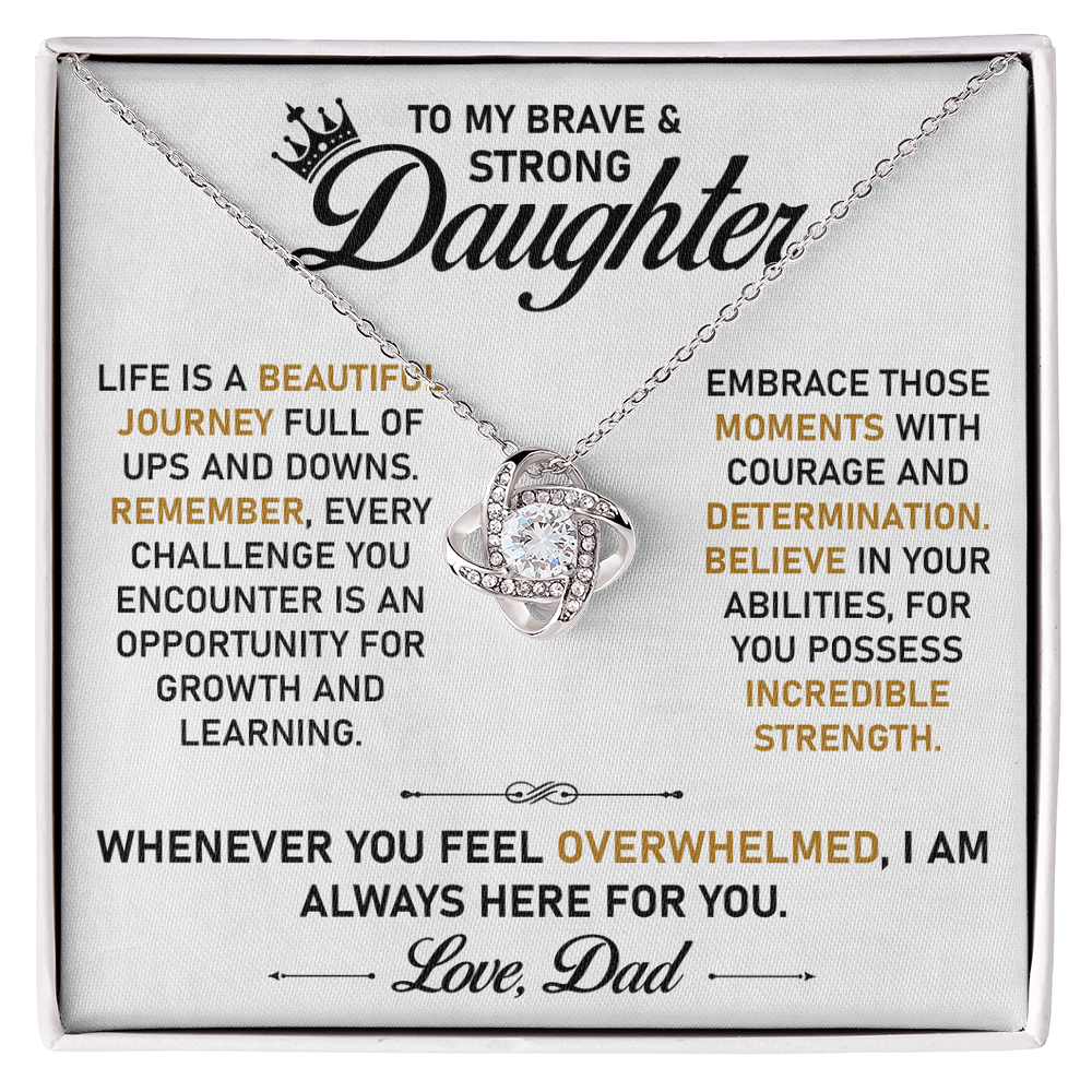 To My Daughter | Never Forget That You Are Loved Beyond Words | Meaningful Jewelry Gift