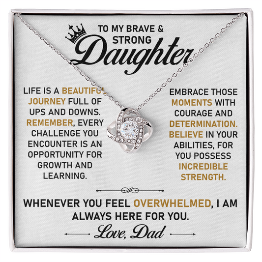 To My Daughter | Never Forget That You Are Loved Beyond Words | Meaningful Jewelry Gift
