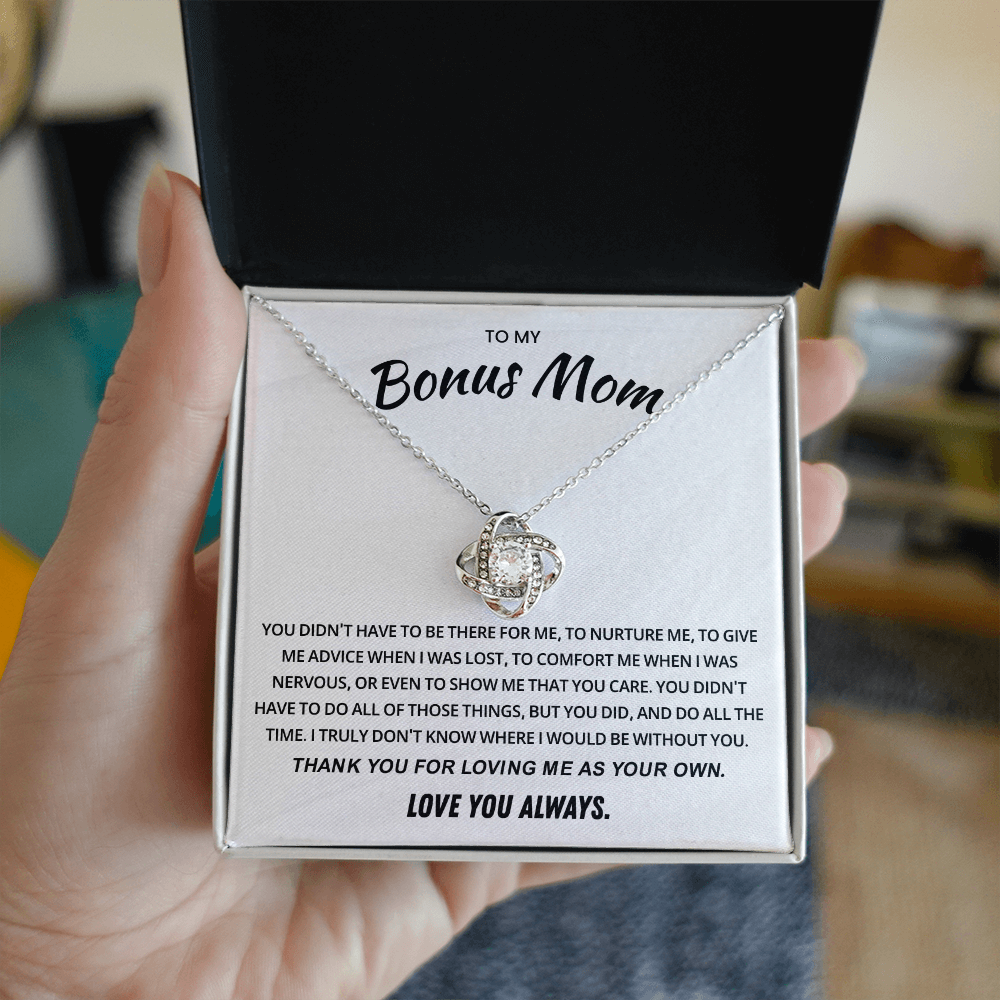 Necklace Gift for Bonus Mom From Stepson or Stepdaughter, Mother's Day Jewelry