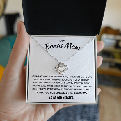 Necklace Gift for Bonus Mom From Stepson or Stepdaughter, Mother's Day Jewelry