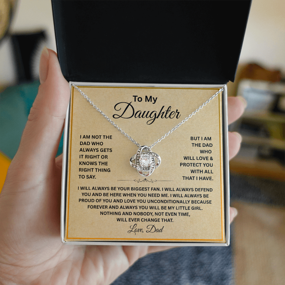 To My Amazing Daughter - the Most Beautiful Chapters of My Life - Love Knot Necklace
