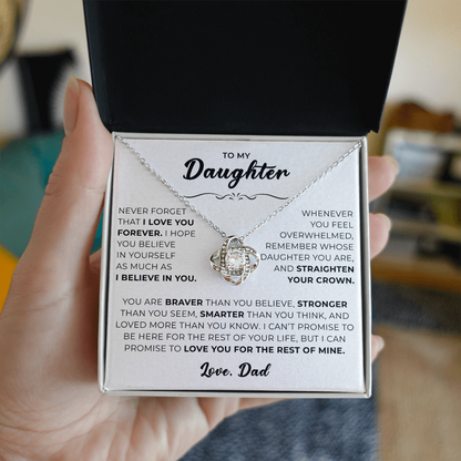 To My Beautiful Daughter Necklace From Mommy, Perfect for Mother's Day