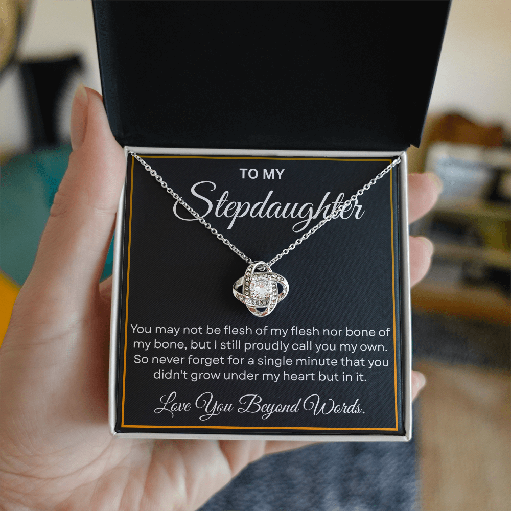 To My Stepdaughter | Always Keep Me in Your Heart | Love Knot Necklace