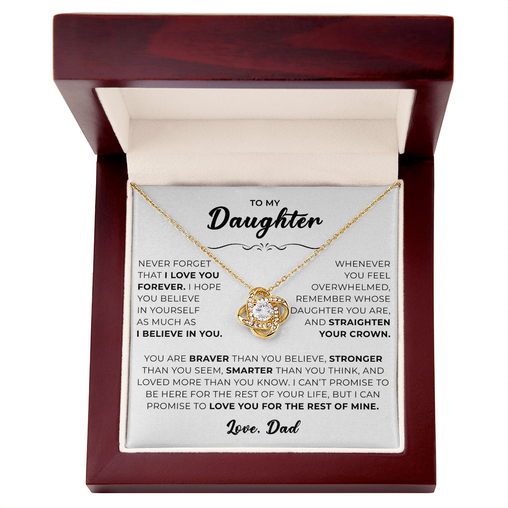 To My Beautiful Daughter Necklace From Mommy, Perfect for Mother's Day