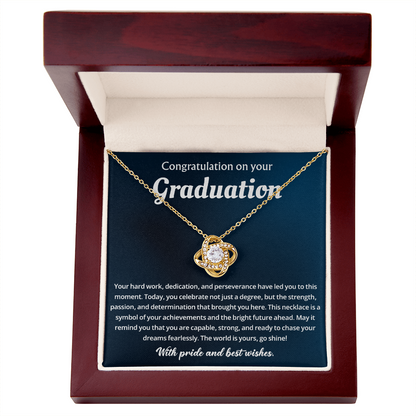 Congratulation On Your Graduation, Love Knot Necklace