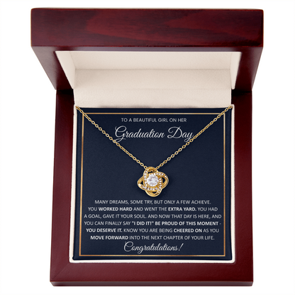 To A Beautiful Girl On Her Graduation Day - Love Knot Necklace