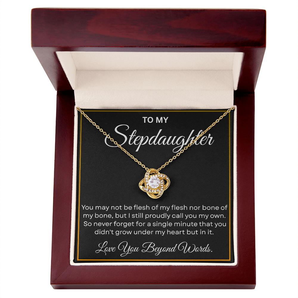 To My Stepdaughter | Always Keep Me in Your Heart | Love Knot Necklace