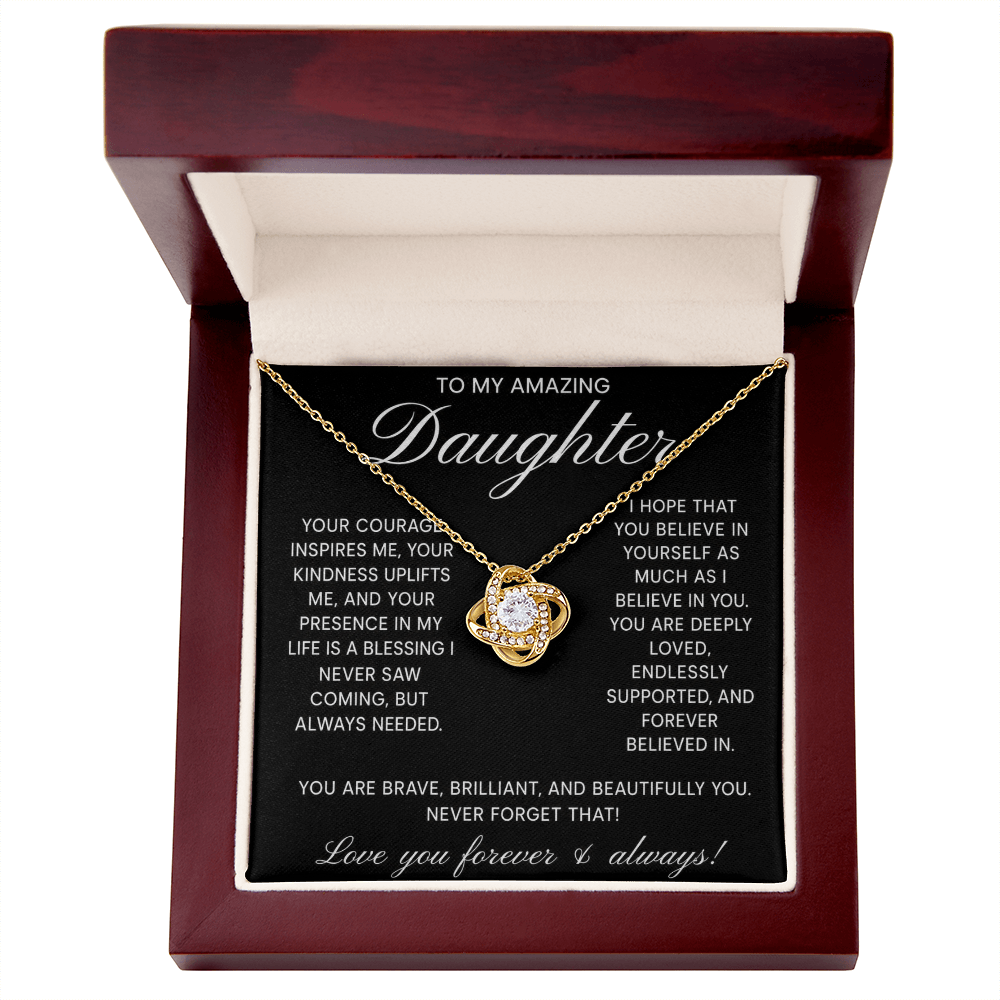 To My Daughter Necklace, Meaningful Gift from Mom or Dad