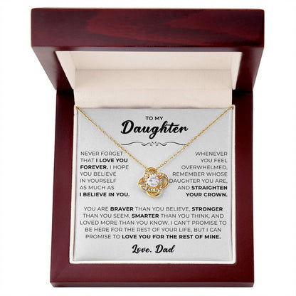 To My Beautiful Daughter Necklace From Mommy, Perfect for Mother's Day