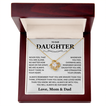 Gift for Daughter from Parents, To Our Daughter Necklace