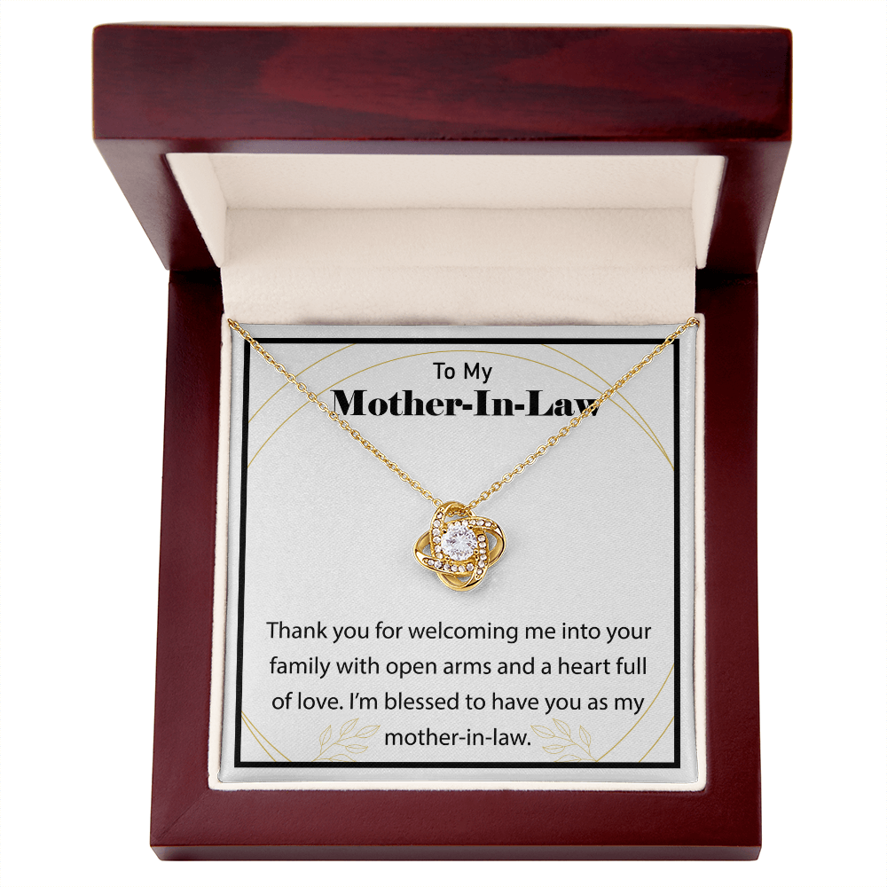 To My Mother-in-Law Necklace - Meaningful Gift for Mother of the Groom/Bride