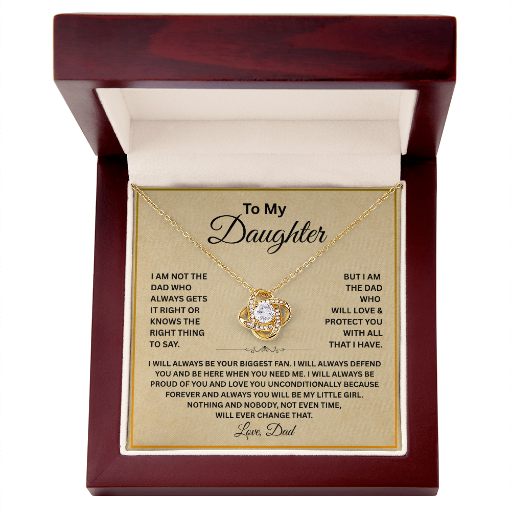 To My Amazing Daughter - the Most Beautiful Chapters of My Life - Love Knot Necklace