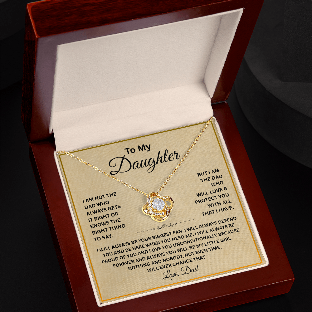 To My Amazing Daughter - the Most Beautiful Chapters of My Life - Love Knot Necklace