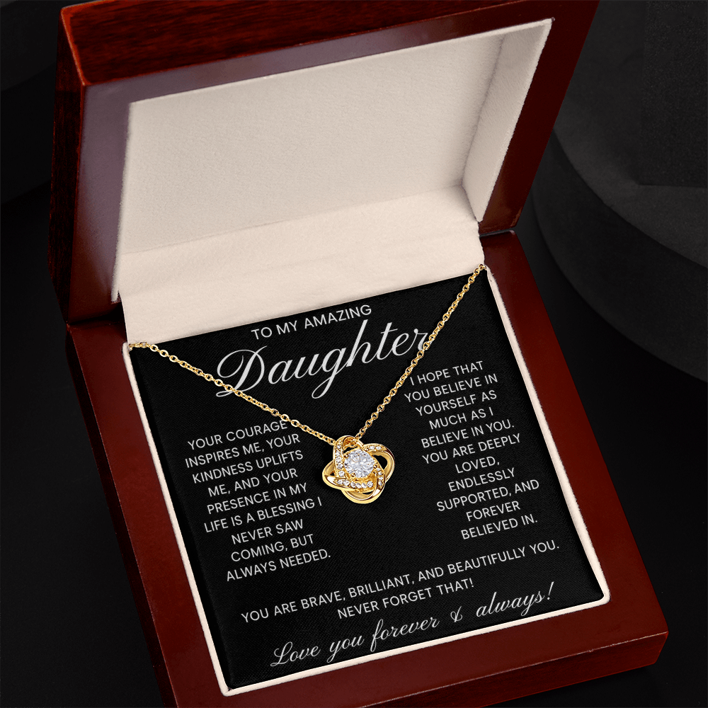 To My Daughter Necklace, Meaningful Gift from Mom or Dad