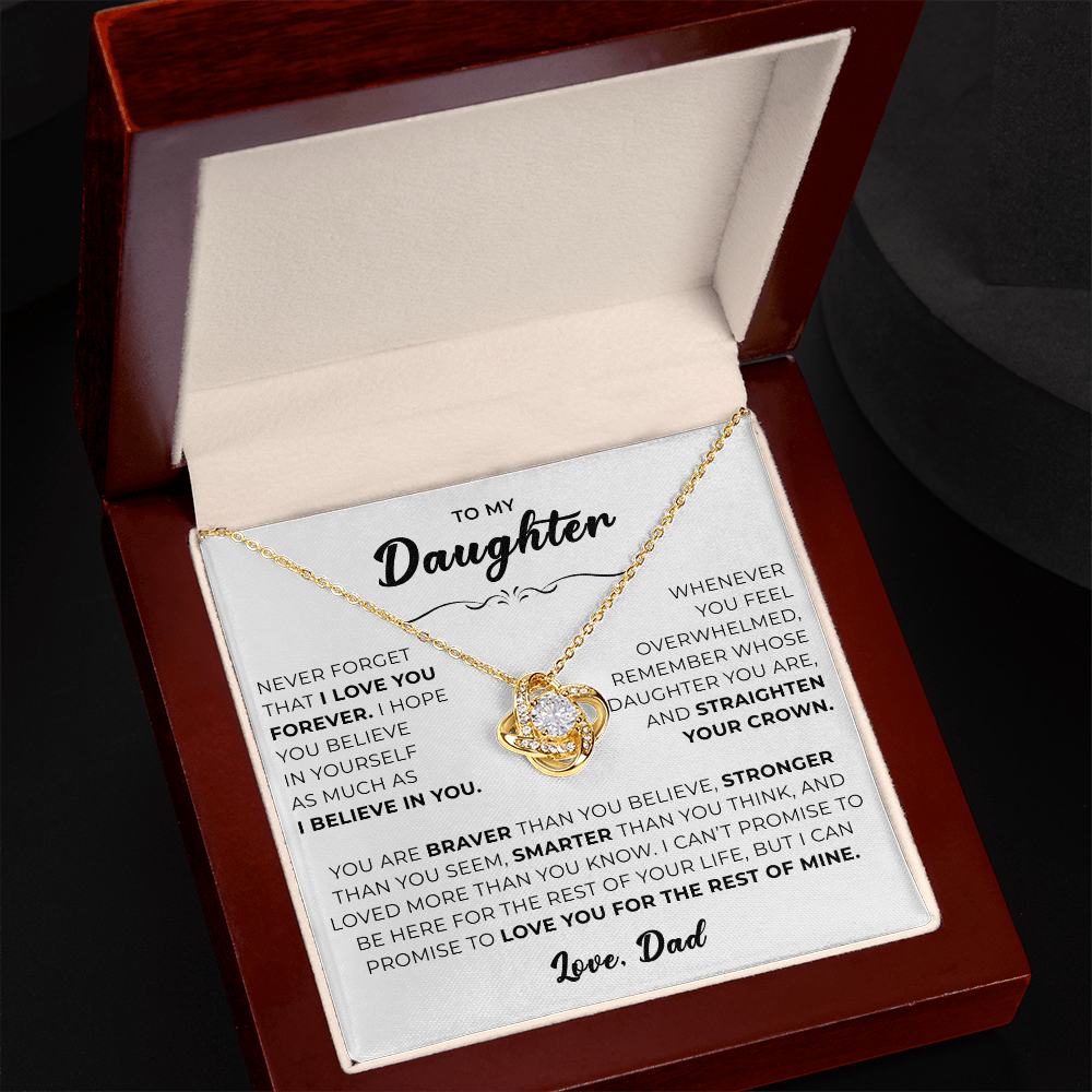 To My Beautiful Daughter Necklace From Mommy, Perfect for Mother's Day